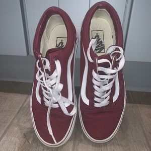 Maroon lace up Vans